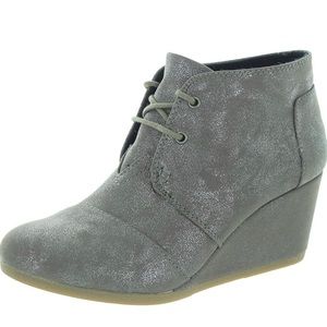 TOMS Suede Wedge Booties Size 8.5